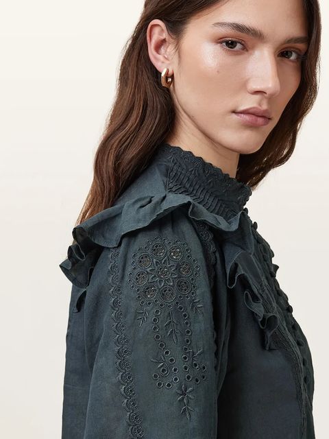 AllSaints bluzka bawełniana HEATHER