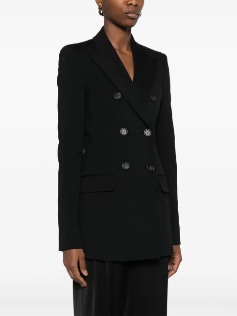Sportmax double-breasted fitted jacket - Black