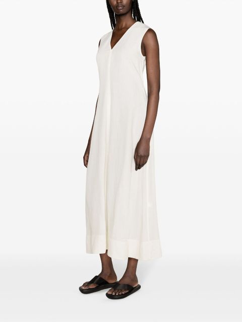 TOTEME V-neck flared maxi dress - White