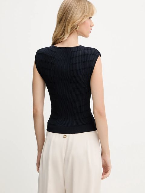 Guess top EVANGELINE damska kolor granatowy gładka W5YR12 Z0130