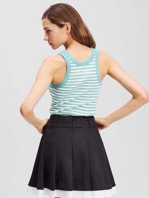 Karl Lagerfeld top bawełniany IKON kolor turkusowy A3W17079 - zdjęcie produktu nr 2