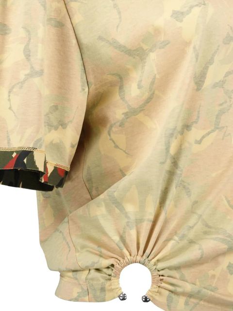 Rabanne camouflage-print T-shirt - Neutrals