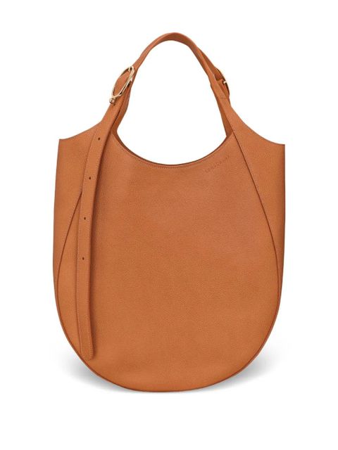 Longchamp Le Foulonné XL grained-leather tote bag - Brown