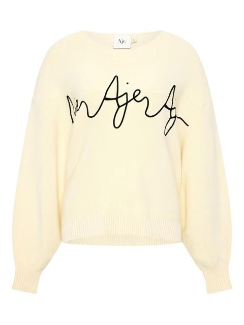 Aje logo-embroidery long-sleeve sweater - Neutrals - zdjęcie produktu nr 1