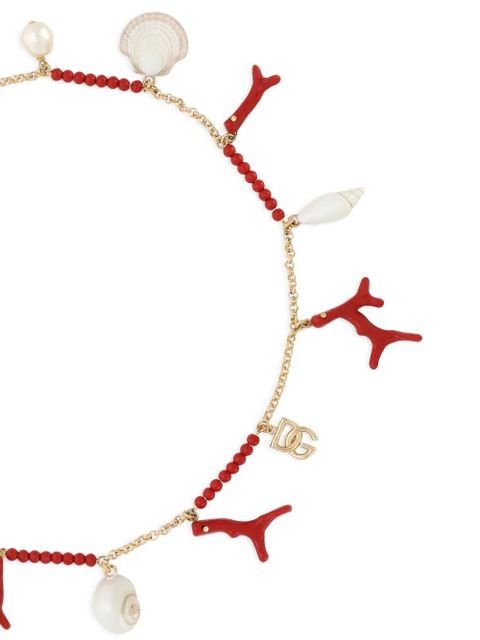 Dolce & Gabbana DG charm necklace - Red