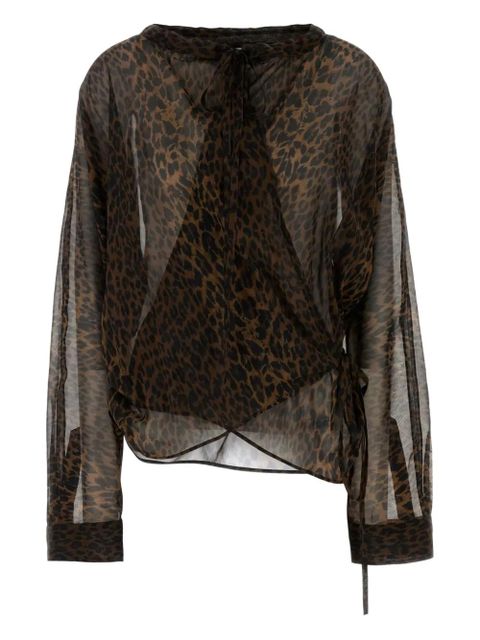 Balenciaga printed georgette blouse - Brown - zdjęcie produktu nr 1
