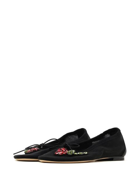 Simone Rocha crystal-embellished ballet flats - Black - zdjęcie produktu nr 2