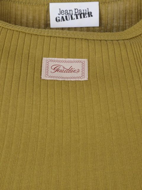 Jean Paul Gaultier ribbed patch baby T-shirt - Green - zdjęcie produktu nr 2