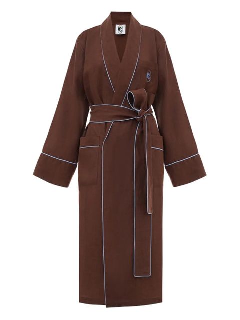 Sleeper Paros piped robe - Brown - zdjęcie produktu nr 1