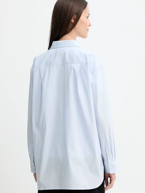 Calvin Klein Jeans koszula damska kolor niebieski relaxed z kołnierzykiem klasycznym LV047C143G