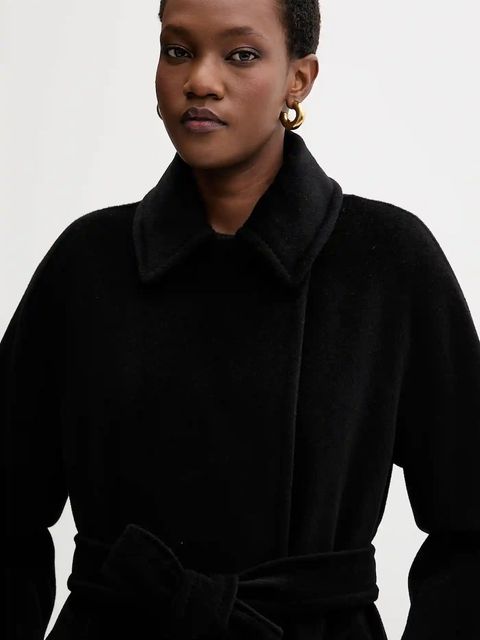 Marella płaszcz wełniany kolor czarny 2523016142200 - zdjęcie produktu nr 2