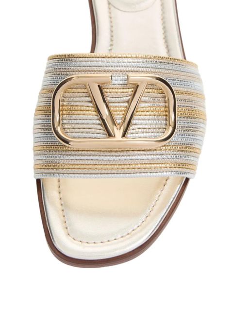 Valentino Garavani VLogo Signature sandals - Silver - zdjęcie produktu nr 2