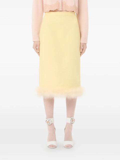 Valentino Garavani Crepe Couture midi skirt - Yellow