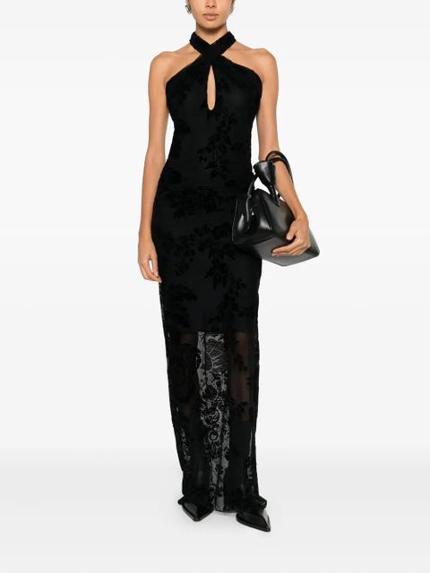 PINKO floral halter-neck dress - Black - zdjęcie produktu nr 2