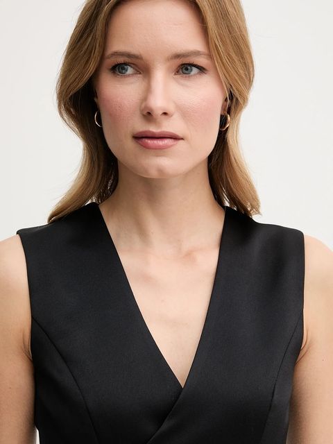 Sandro Ferrone kamizelka kolor czarny niezapinana S23XBEBARMAN