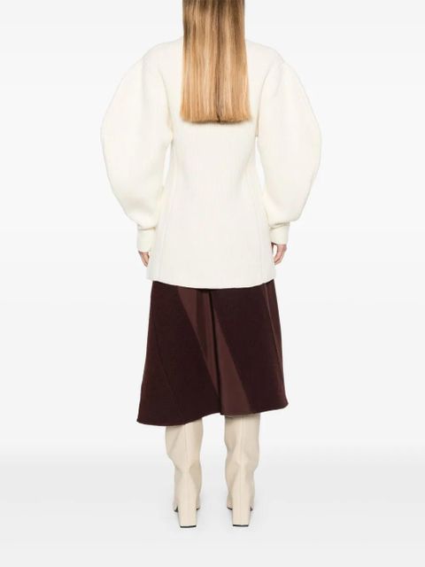 Jil Sander ribbed-knit cardigan - White