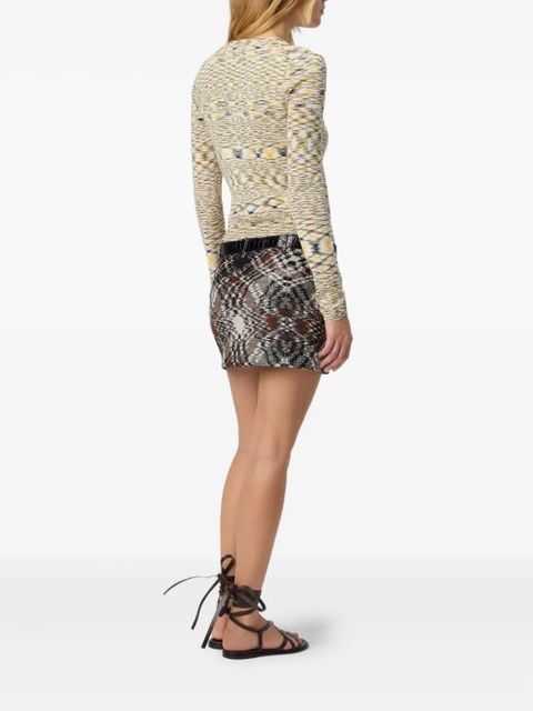 Missoni patterned wool-blend cardigan - Yellow