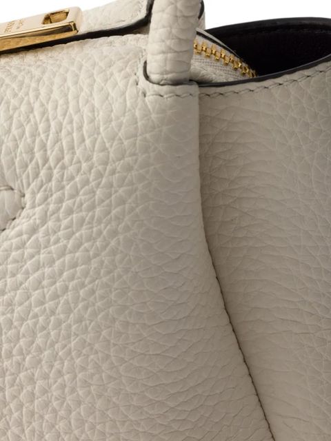 Prada mini leather tote bag - White