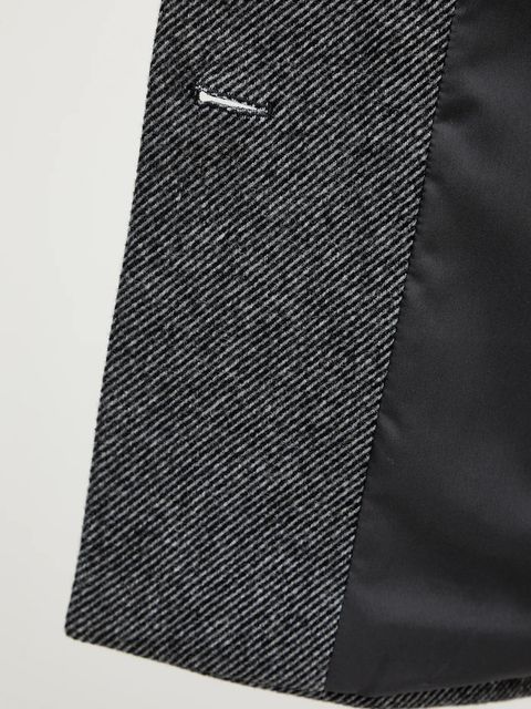 Armani Exchange marynarka z dodatkiem wełny kolor szary jednorzędowa wzorzysta XW000693 AF16146