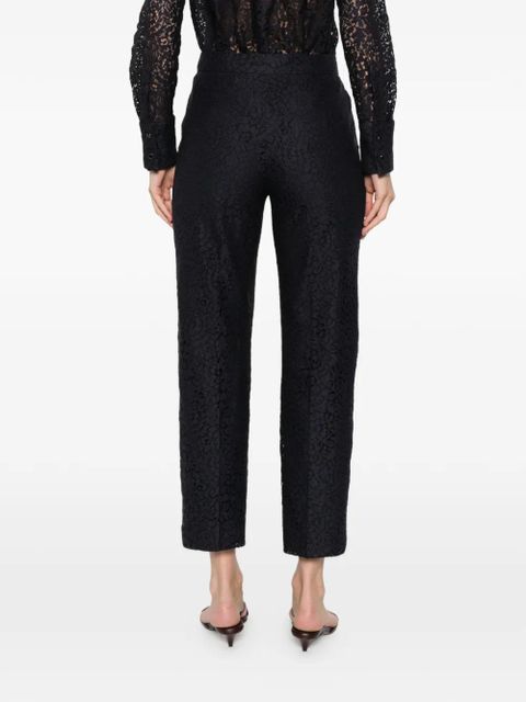 Max Mara Corona lace straight-leg trousers - Blue