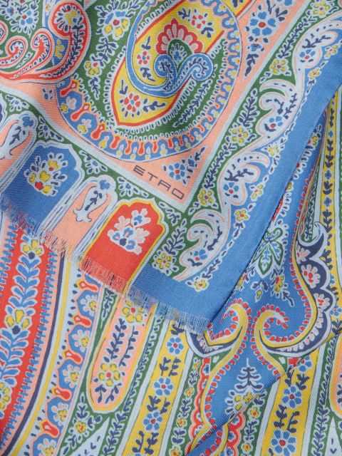 ETRO printed scarf - Blue