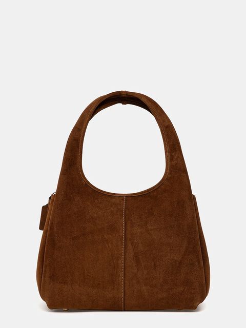 Coach torebka zamszowa Lana kolor brązowy CBZ96 - zdjęcie produktu nr 2