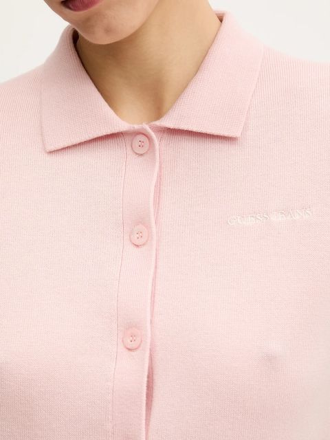 Guess Jeans polo z domieszką wełny