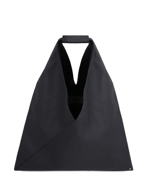 MM6 Maison Margiela Japanese pebbled leather tote - Black