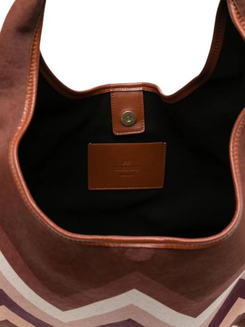 Missoni chevron-pattern shoulder bag - Red