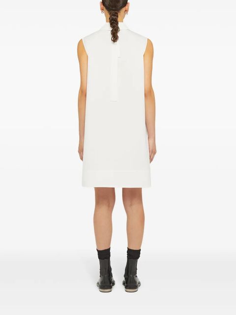 Jil Sander straight-point collar cotton-blend dress - White - zdjęcie produktu nr 2