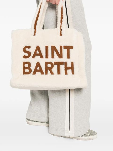 MC2 Saint Barth logo-appliqué top-handles tote bag - Neutrals