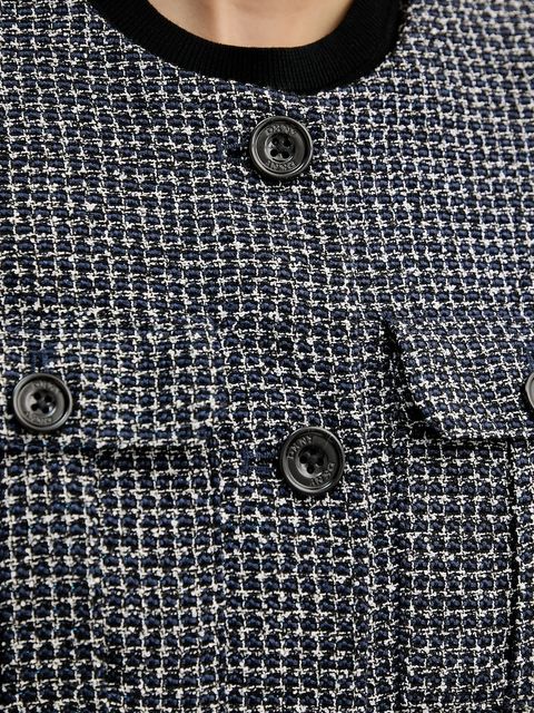 Dkny marynarka kolor granatowy jednorzędowa UK5JV347