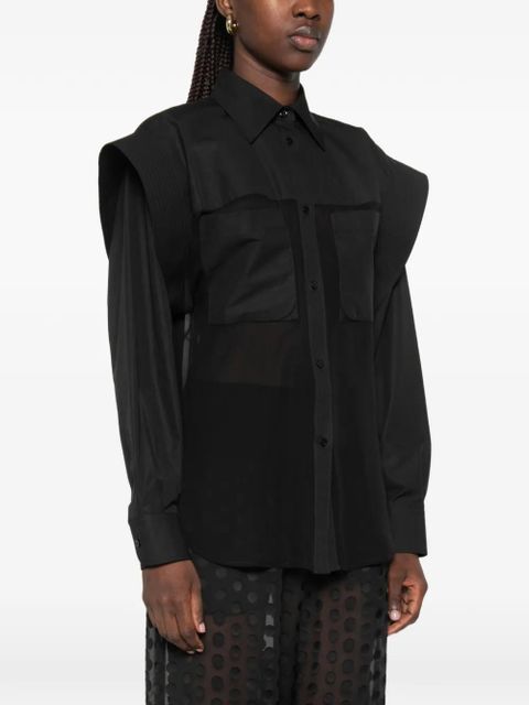 Lanvin patch pocket shirt - Black