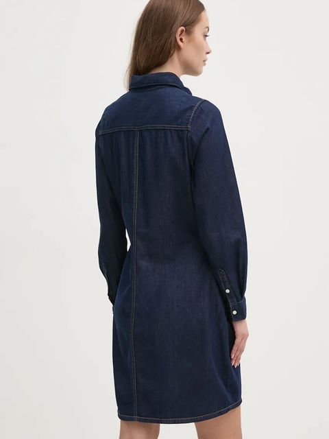 Pepe Jeans sukienka jeansowa REGULAR PULL-OVER DRESS kolor granatowy mini prosta PL953628BC3