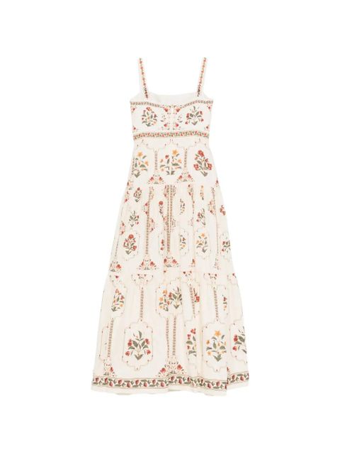 Agua By Agua Bendita floral print tiered dress - Neutrals - zdjęcie produktu nr 1