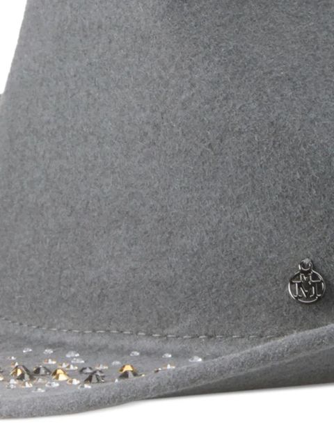 Maison Michel logo-plaque hat - Grey - zdjęcie produktu nr 2