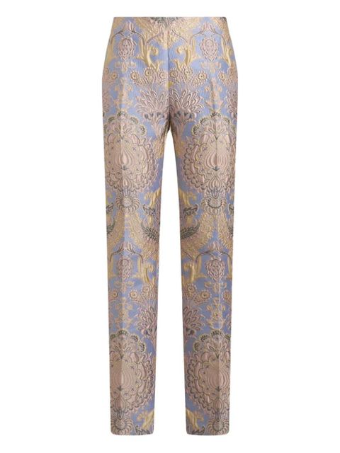 ETRO floral-jacquard trousers - Blue - zdjęcie produktu nr 1