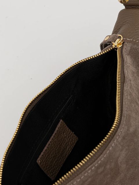 Answear Lab torebka zamszowa kolor brązowy