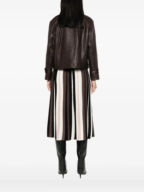 Weekend Max Mara flap-pocket leather jacket - Brown - zdjęcie produktu nr 2