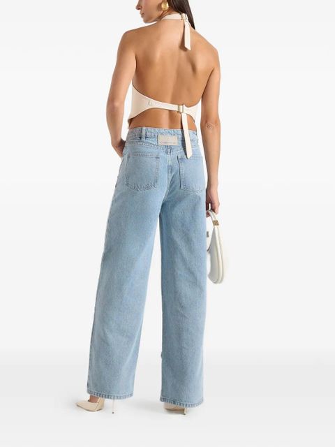 Manière De Voir Claudette halter backless top - Neutrals