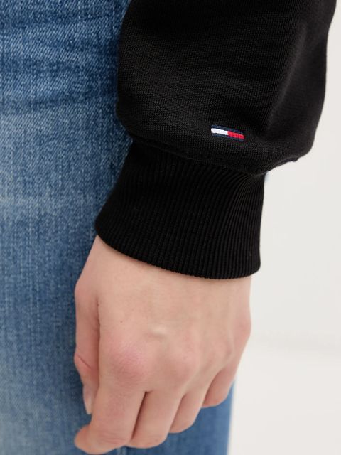 Tommy Jeans bluza bawełniana damska kolor czarny z nadrukiem DW0DW22517