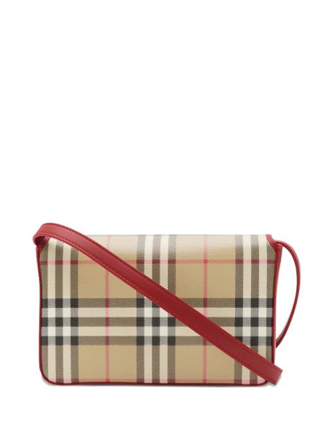 Burberry Hampshire check leather trim bag - Neutrals - zdjęcie produktu nr 2