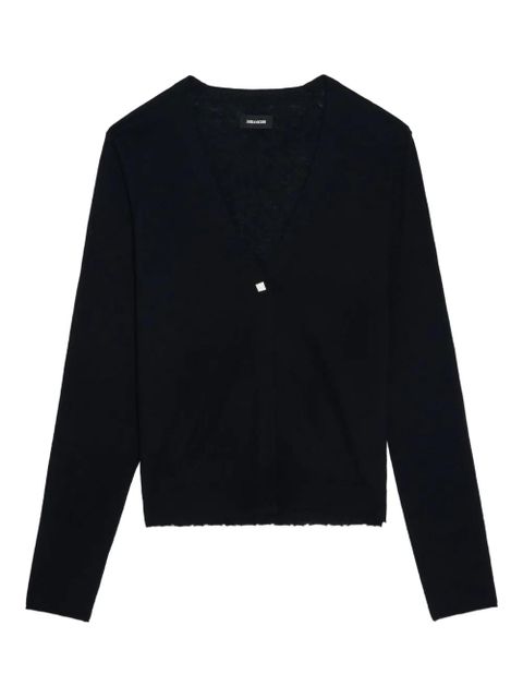 Zadig&Voltaire Manylla button-up V-neck cardigan - Black - zdjęcie produktu nr 1