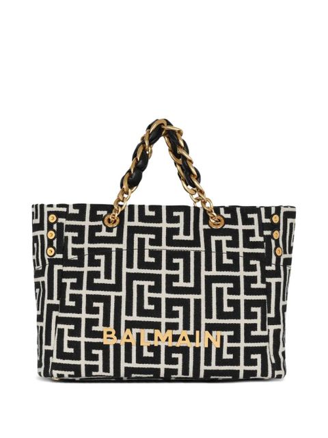 Balmain logo-plaque tote bag - Black - zdjęcie produktu nr 1