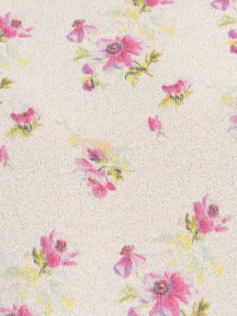 LOEWE floral-print short-sleeve top - White