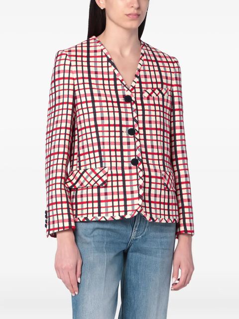 Valentino Garavani checked-pattern jacket - White - zdjęcie produktu nr 2