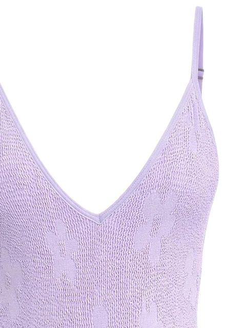 Bond-eye textured-floral swimsuit - Purple - zdjęcie produktu nr 2