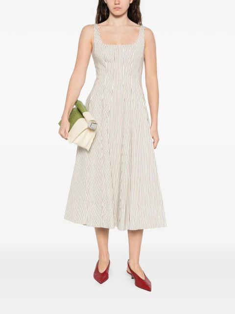 STAUD striped midi dress - White - zdjęcie produktu nr 2