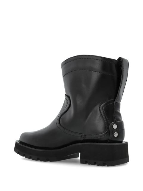 GANNI pull-on biker boots - Black