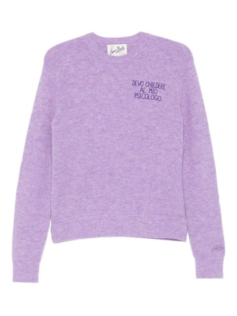 MC2 Saint Barth embroidered wool sweater - Purple - zdjęcie produktu nr 1
